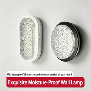 Exquisita Lámpara de Pared Resistente a la Humedad IP65, Luz LED Exterior Impermeable, Blanco Frío 5000K, Cubierta de Plástico, Montaje en Superficie - Product Image 1