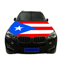 Vente en gros de housses de capot de voiture avec drapeau de Porto Rico 120x150cm, abordables, résistantes à l'usure et durables