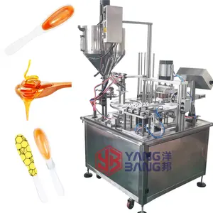 YB-FBJ High Quality Automatic Factory Price Single Use Empty Spoon Honey Filling Sealing Machine Yogurt Filling Sealing Machine