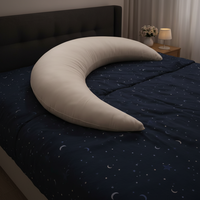 Coussin d'allaitement et de soutien post-partum en forme de C, en tissu doux pour la peau, lavable et portable