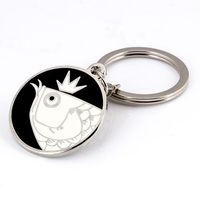 Porte-clés en métal personnalisé, service OEM, porte-clés rond en émail en forme de poisson, cadeau promotionnel personnalisé sur le thème des animaux mignons