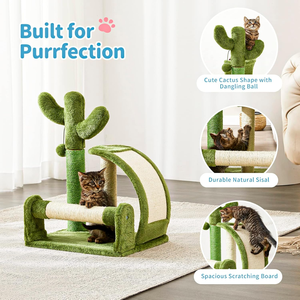 Stilvolle große Katzen spielzeug Interaktive Holz kugel laufen Triple Sisal Indoor Hanging <span class=keywords><strong>Cat</strong></span> Scratching Tower Box verpackt - Product Image 2