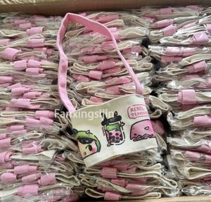 ที่กําหนดเองผู้ถือชาบับเบิ้ลแบบพกพาผ้าฉนวนถ้วยผ้าใบเครื่องดื่มC Arrier Bobaผู้ถือสําหรับนมชากาแฟพกถุง - Product Image 5