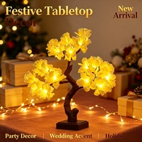 Lampe d'ambiance en forme de magnolia flexible en spirale, alimentée par USB et piles, pour décoration de table, cadeau de Noël pour la maison