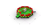 Parcours d'obstacles gonflable commercial en PVC pour l'extérieur, Jeux Wipe Out, Jeu Meltdown Sweeper, Amusant pour les adultes