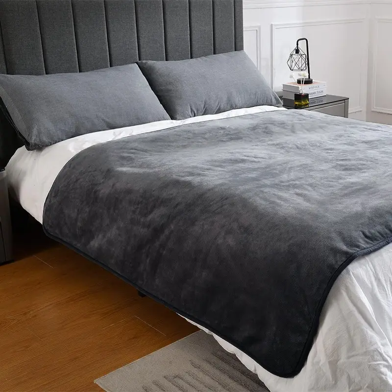 Logotipo personalizado Borgoña Super suave Sherpa polar doblado impermeable cama sexo manta para adultos