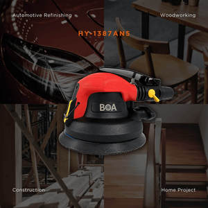Lijadora Neumática Profesional de Palma de 6 Pulgadas con Escape Trasero, Herramienta de Lijado HY-1387AN5 - Product Image 3