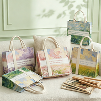 Sac fourre-tout de voyage en toile motif paysage lavande, grande capacité, avec pochette pour bagages, idéal pour les trajets quotidiens et les vacances