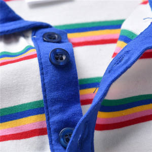 Venta al por mayor de camisetas a rayas de verano, monos, pijamas y conjuntos de mezclilla para bebés varones de proveedor chino - Product Image 3
