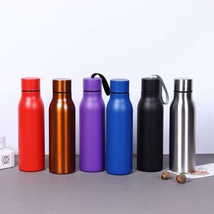 350ml 500ml 650ml <b>Small</b> Mouth <b>Water</b> <b>Bottle</b> With Rope Handle Vacuum Insulated Double Wall Stainless Steel - Product Image 4