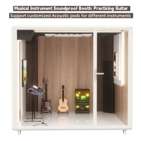 Studio de musique de gousses acoustiques réutilisables de cabine insonorisée portative pour différents instruments avec des panneaux acoustiques mobiles amovibles