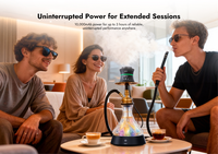 Tête d'atomiseur portable pour chicha en ABS PC de qualité supérieure avec revêtement anti-rayures, mini-conception robuste, sécurité opérationnelle, protection contre l'inclinaison, coupure automatique de l'alimentation