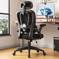 Chaise de bureau ergonomique en maille pour la maison, le bureau et les e-sports - Accoudoirs réversibles, réglable en hauteur, pivotante