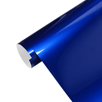 Bleu profond PET liquide voiture vinyle Film décalcomanie technologie de dégagement d'air PVC style décoration accessoires voiture changement couleur Film