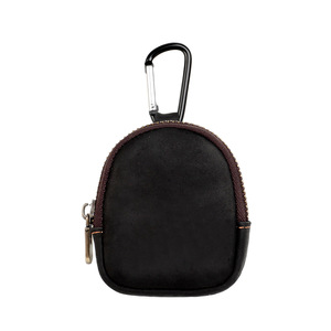 Porte-clés et porte-monnaie compact en cuir Crazy Horse avec fermeture éclair et attache mousqueton, léger et durable - Product Image 4