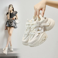 Chaussures de sport en maille pour femmes, chaussures de sport à semelles épaisses, à la mode, respirantes, nouveau style, chaussures de créateur pour femmes