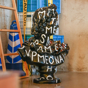 <span class=keywords><strong>Scultura</strong></span> Moderna di Busto di <span class=keywords><strong>Apollo</strong></span> Greco, Accessorio d'Arredo Contemporaneo in Stile Pop Art - Product Image 3