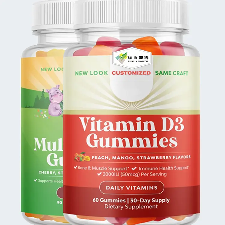 Veganistische Vitamine D3 Vitamine E Tablet Selenium Vitamine C D3 Gummies Voor Gezicht