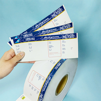 Impression de billets thermiques personnalisés imperméables de qualité supérieure, rouleaux de billets d'embarquement et étiquettes pour billets d'avion