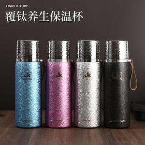 Stainless Steel Vacuum Bottle With Tea Strainer 500Ml Travel Water Bottle One Touch Lid Silver - Product Image 4