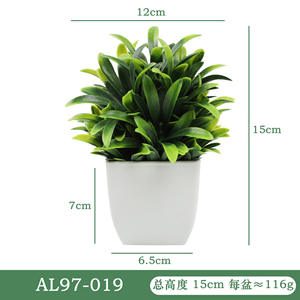 Plante verte artificielle 15cm petite en plastique en pot maison salon <span class=keywords><strong>balcon</strong></span> bureau aménagement paysager plante verte bureau en pot - Product Image 4