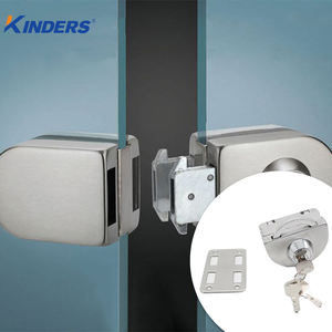 قفل مثبت على السطح من الزجاج إلى الجدار قفل الباب نظام مركزي مكتب فندق زجاج مقسى - Product Image 1