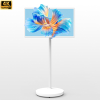 INNCHIP Pantalla de Señalización Digital Inteligente 4K de 32 Pulgadas, Monitor Táctil Portátil Android 15.0 Blanco con Batería de 10000mAh para Comercio Minorista