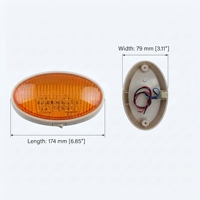 Lampe de porche ovale LED 12V avec interrupteur, base blanche, lampe utilitaire de remplacement pour camping-car, remorque, motorhome, bateau, quinzième roue
