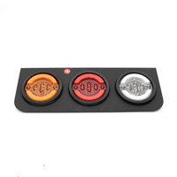 Feux arrière ronds à LED triples à 3 couleurs, feux arrière à LED pour remorque, accessoire pour camion lourd