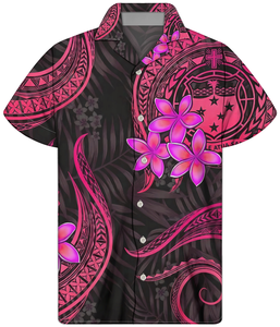Uomo su misura polinesiana shirt stampa Hawaiian top di estate di grandi dimensioni abiti colorati hawaii camicia degli uomini sottili di stile degli uomini alla moda camicie - Product Image 2