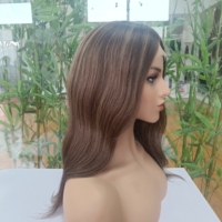 Perruque médicale longue en cheveux humains, entièrement nouée à la main, avec dessus en soie ventilé, 100% cheveux vierges bruts, cuir chevelu réaliste, vente en gros pour salons, pour l'alopécie