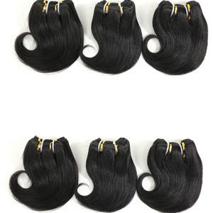 Extensions de cheveux brésiliens Remy, lots de cheveux noirs, ondulés, 1/4/6 lots de cheveux humains - Product Image 3