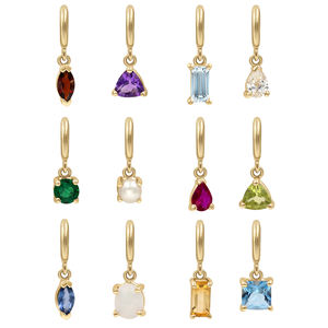 Collar Minimalista de Plata para Mujer, Cadena Dorada con Dije de Piedra Natalicia - Product Image 6