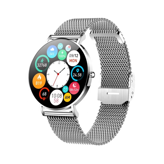 Ultrathin Smart Watch T8 with 1.32 Inch AMOLED Screen Support 22 Languages Waterproof Smartwatch for Men Woman