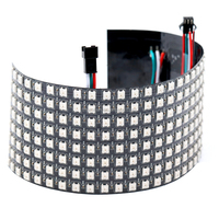 Panneau vidéo flexible Programmable ws2812b, avec matrice led rgb, 8x32, 5050