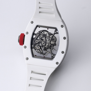 Montre de sport luxueuse avec cadran en céramique résistante blanche et bracelet en caoutchouc naturel, idéale pour la natation, la gym et la photographie - Product Image 6