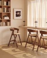 Chaises de bar modernes de style mid-century DISHI, tabourets de bar en bois, design personnalisé, chaise de restaurant avec siège en tissu pour café