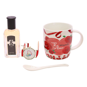 Tasse à café en porcelaine avec impression de lettres espagnoles et anglaises, en céramique, décalcomanie, avec parfum, montre pour cadeau d'anniversaire, pour mères - Product Image 2