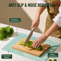 Tapis de séchage en silicone imperméable pour vaisselle, tapis de comptoir de cuisine, sous-tapis pour planche à découper, support de séchage pour ustensiles sous l'évier