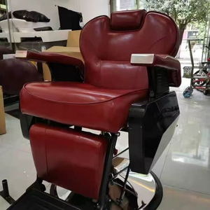Modern Adjustable Foldable Barber Chair with PU Leather Eco-Friendly Massage & <b>Reclining</b> Features for Beauty Salons - Product Image 4