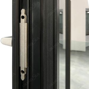 Fenêtre en <span class=keywords><strong>baie</strong></span> noire à rupture de pont thermique, à économie d'énergie, avec double vitrage Low-E, ouverture à battant, pour cuisine, design moderne - Product Image 6
