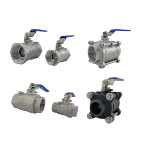 FREE SAMPLE Pull Handle 2pc Female Thread Ball Valves 304 316 Stainless Steel 1pc 2pc 3pc 2 Way Ball Valve