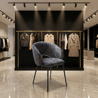 Chaise de salle à manger moderne et durable en tissu rembourré avec design ergonomique pour fermes, centres commerciaux, salons et restaurants