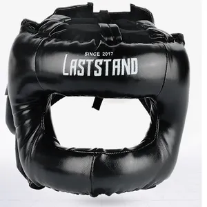 Профессиональный защитный шлем из ПУ для бокса, защита головы, защита головы, безопасный боксерский шлем