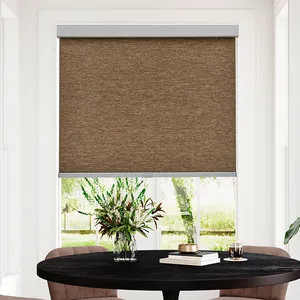 China Factory Wholesale Cordless Natural Woven Fabric Custom Day And Night Roller Blinds Shades Manufacturer