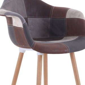 Ücretsiz örnek bitmemiş beyaz meşe japon tarzı basit gri Celvet döşeme çapraz geri yastık eski moda gri yemek sandalyesi - Product Image 6