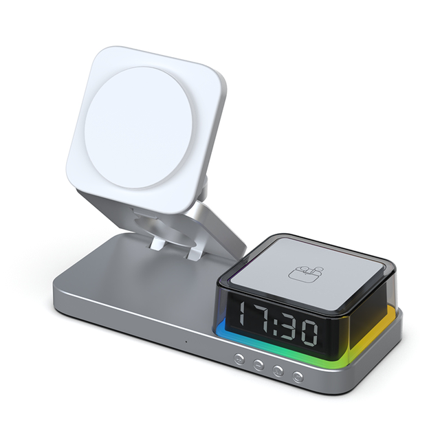 RGB Ambient Lighting15W Wireless Charging Station for Watch and Multiple Devices