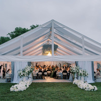 Tente de réception de luxe TENTCHO en aluminium et PVC, grande, coupe-vent, pour mariages et événements en extérieur, grand chapiteau