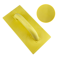 Truelle de plâtrage en plastique PU 14x28cm jaune pour travaux de maçonnerie et de plâtrage, pour le lissage des murs et du ciment
