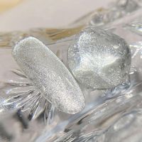 Vernis à ongles gel effet œil de chat cristal 10ml, gel UV LED magnétique argenté scintillant pour salon et décoration d'ongles DIY